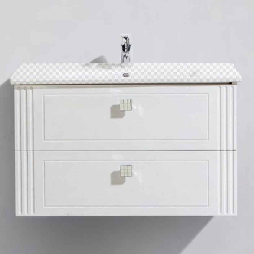 Тумба с раковиной BELBAGNO Luce 100 Bianco lucido