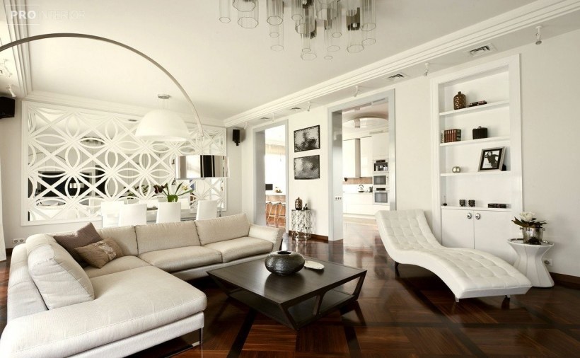 Интерьер в стиле арт деко в светлых тонах