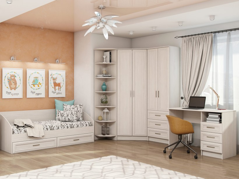 Кровать принцесса ясень Анкор белый