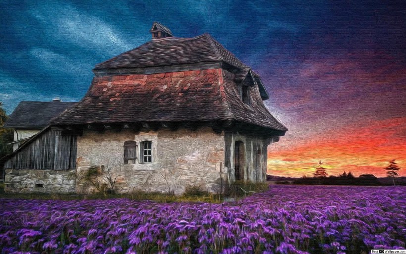 Пейзаж с домиком