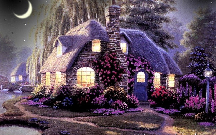 Алмазная живопись "милый дом"