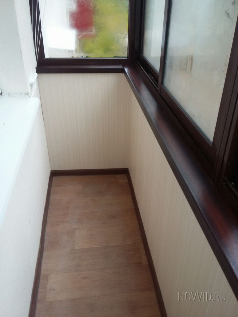 Отделка балкона венге