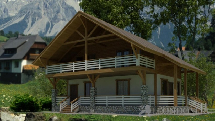 Дом Шале в альпийском стиле крыша