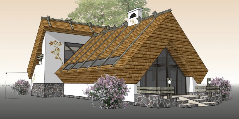 Дом с большой крышей