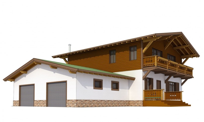 Гараж в стиле Шале