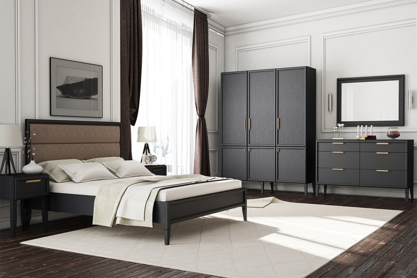 Спальня "Луара"(Лу-800.28) кровать 180*200 (Валенсия) - Ангстрем