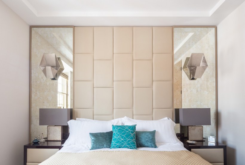 Мягкие стеновые панели с зеркалом