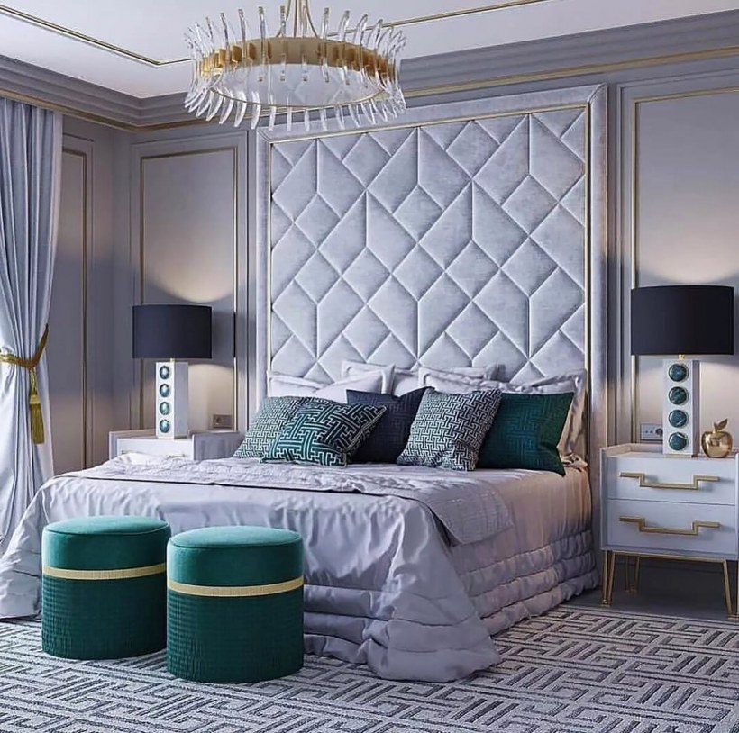 Мягкая стеновая панель для спальни