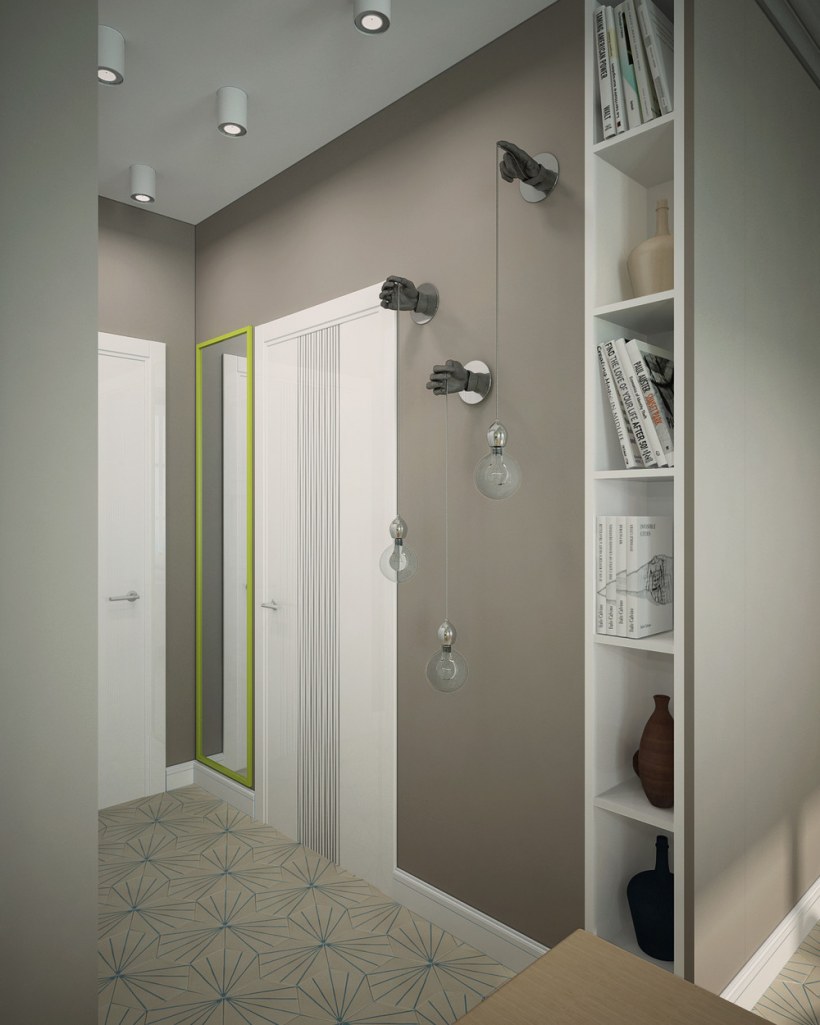 Светлая прихожая интерьер маленькая