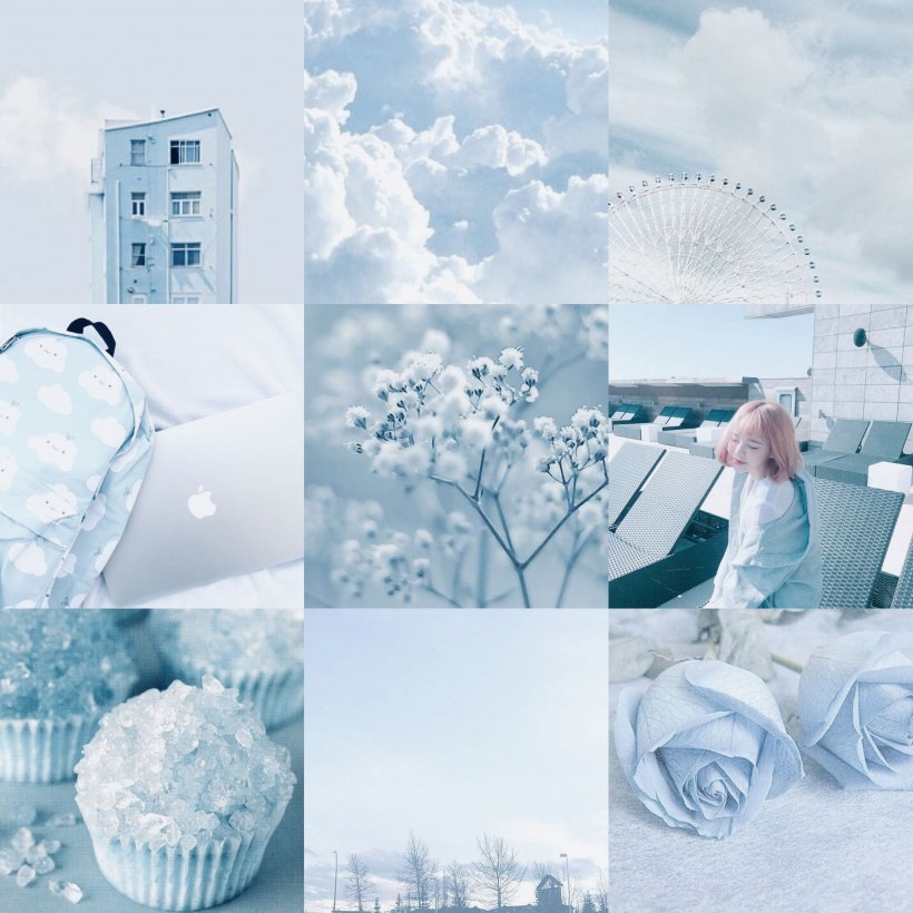 Нежно голубой