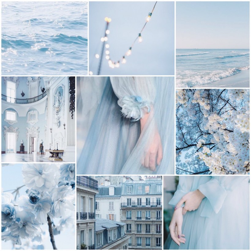 Эстетика розового и голубого цвета