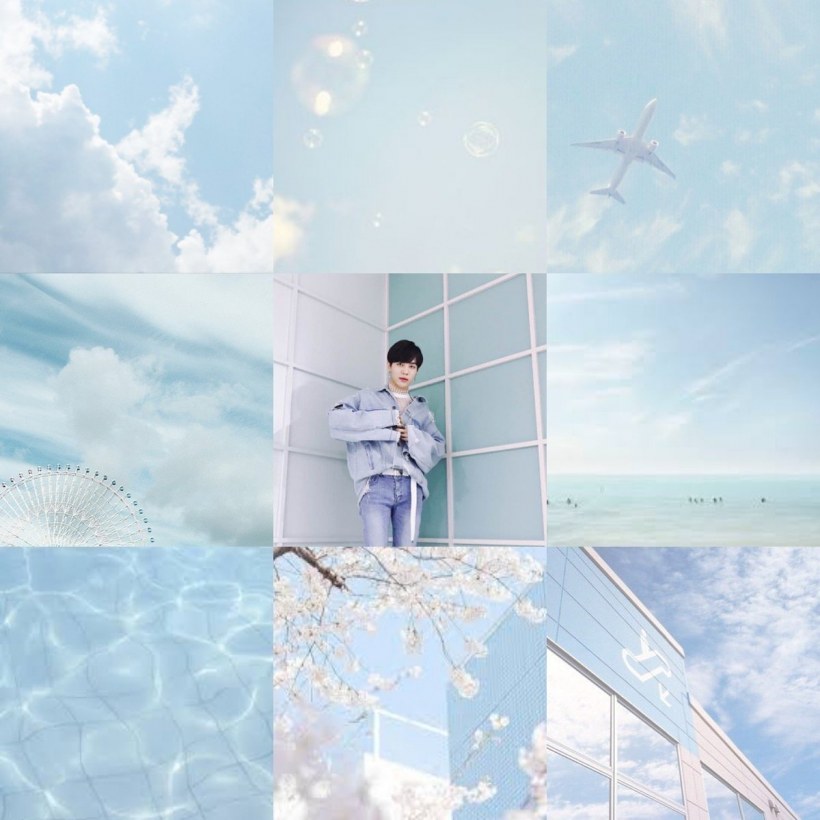 Бело голубые волосы