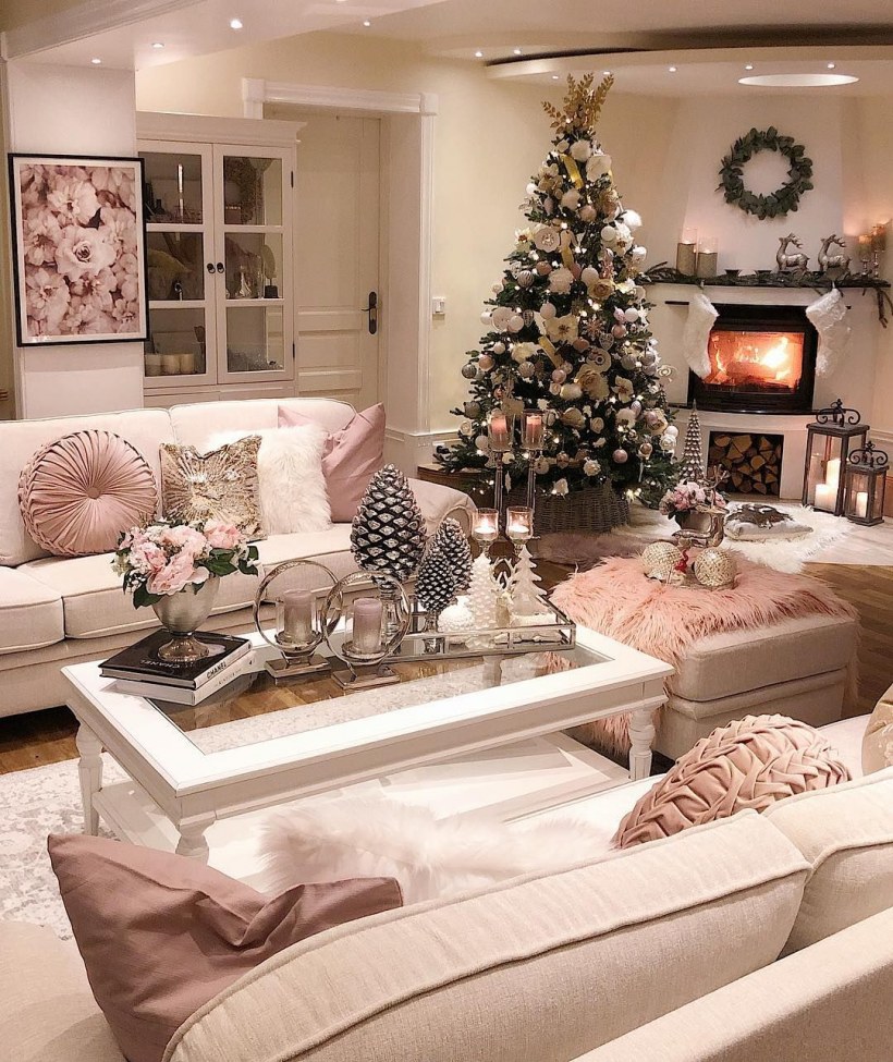 Новогодний декор гостиной