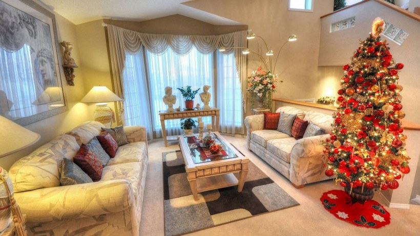 Новогодний интерьер гостиной
