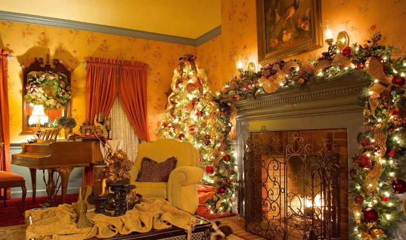 Новогоднее украшение гостиной