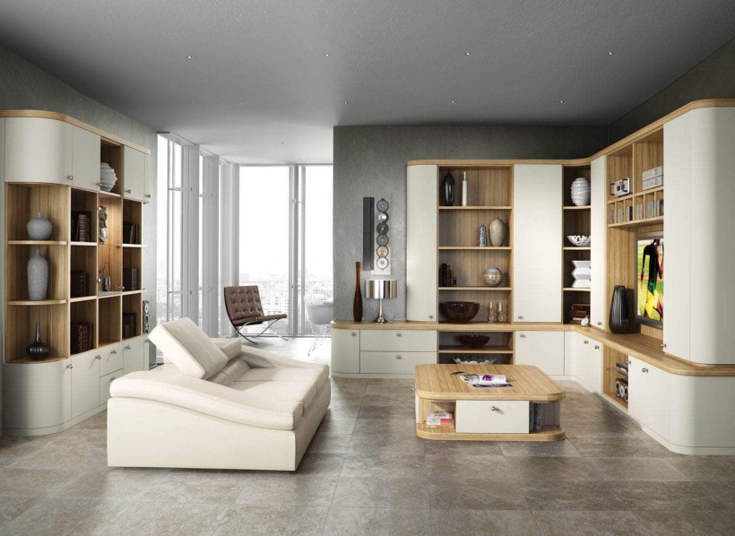 Гостиная с угловым шкафом