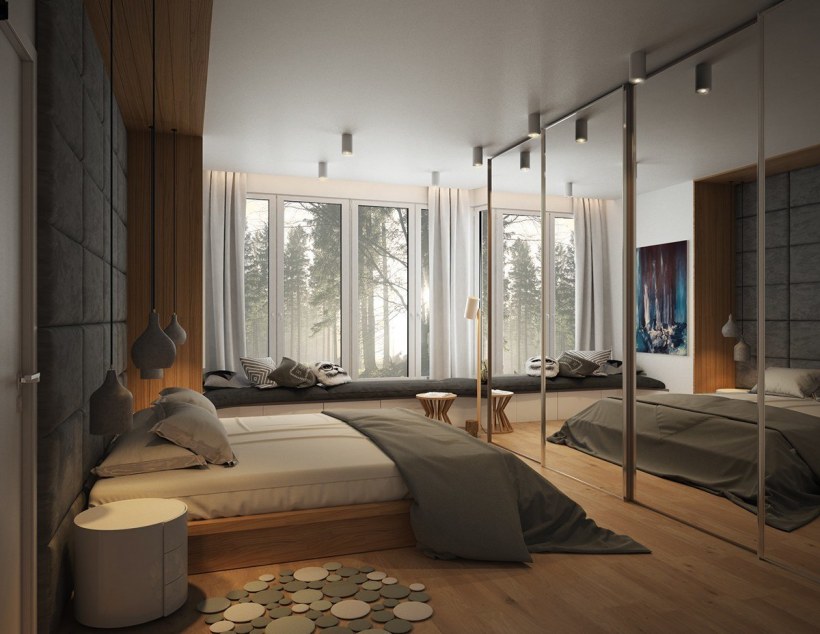 Интерьер нестандартной комнаты