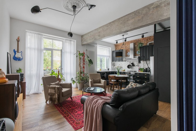 Интерьер однокомнатной сталинки