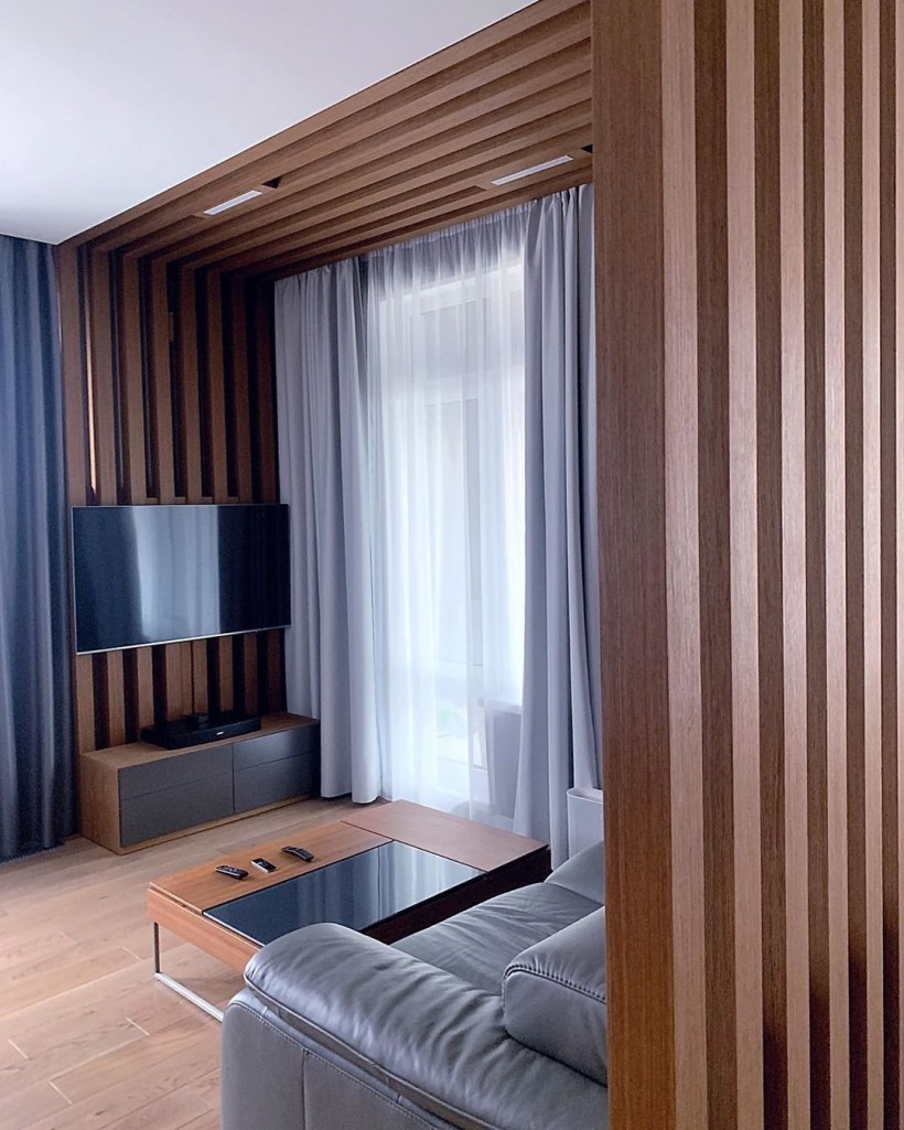 Шпонированные рейки на стену