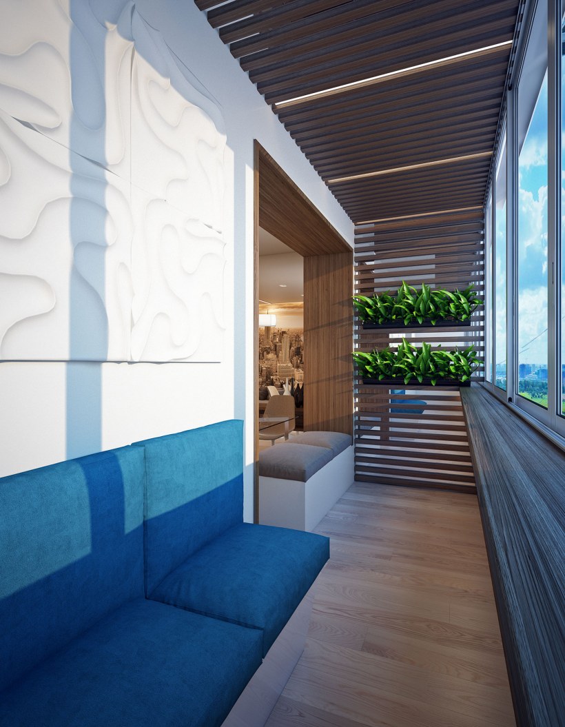 Балкон в стиле лаунж