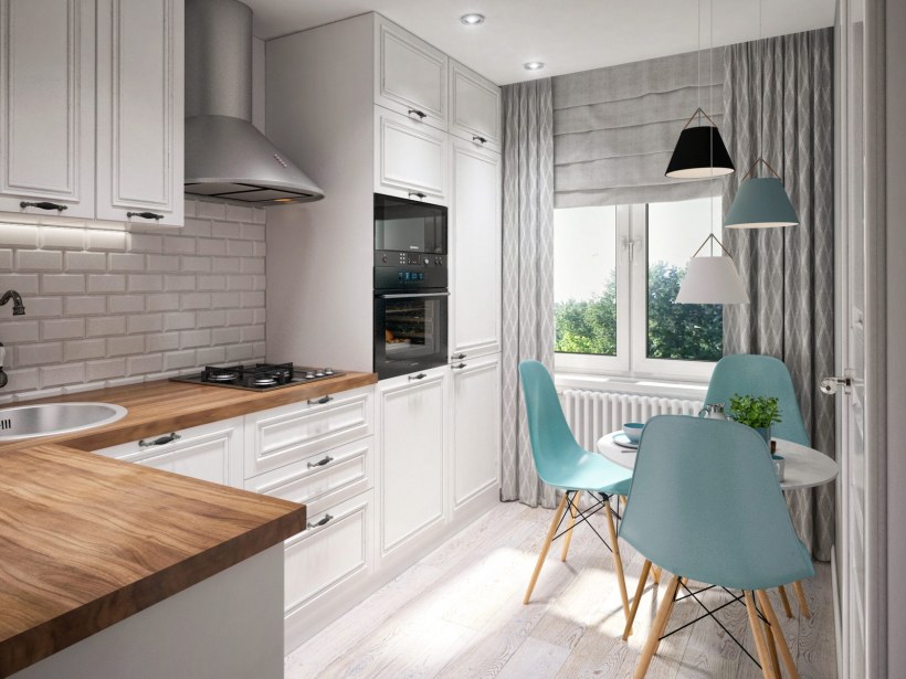 Скандинавский стиль в интерьере кухни малогабаритных