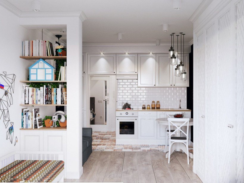 Интерьер студии 28 кв