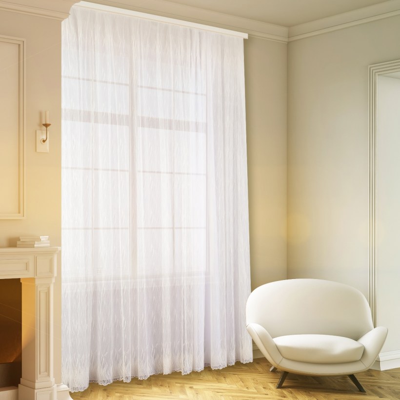 Тюль в полоску в интерьере