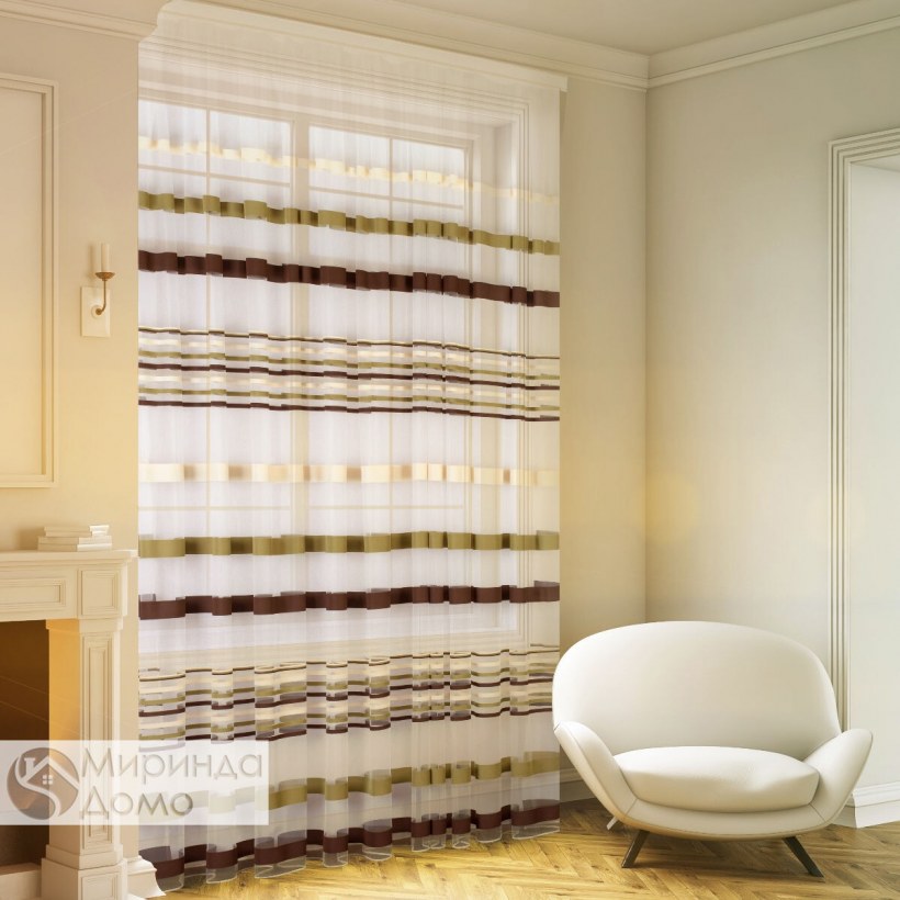Тюль в полоску