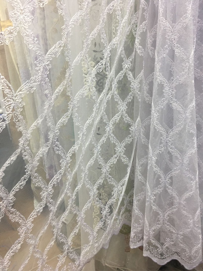 Тюль сетка с вышивкой dmf311