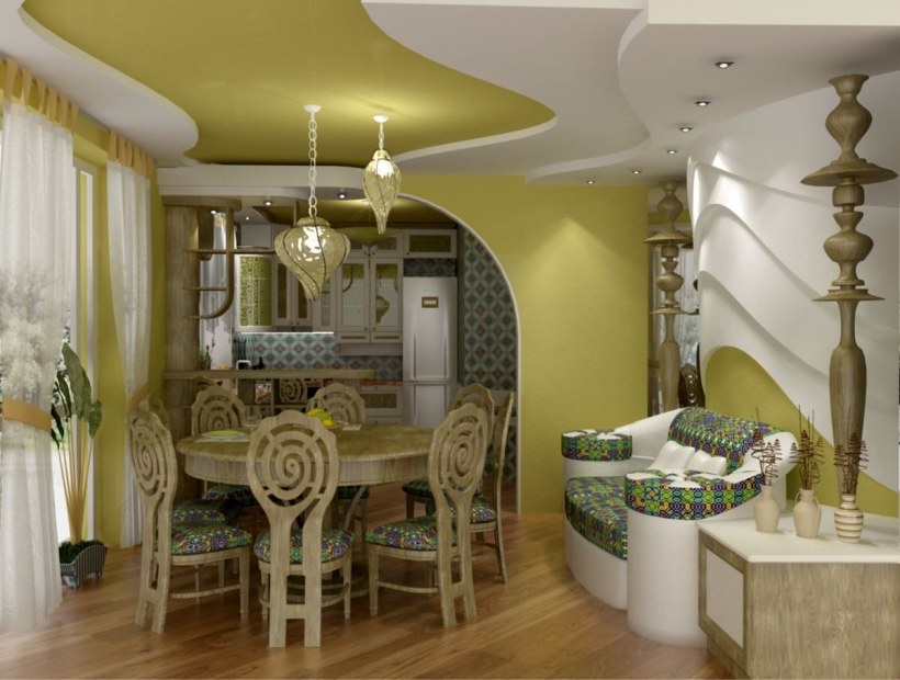 Восточная кухня интерьер