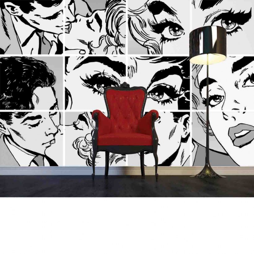 Фотообои в стиле комиксов