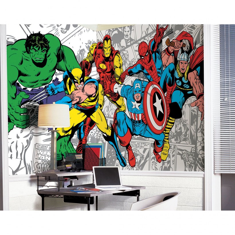 Роспись стен в стиле Марвел