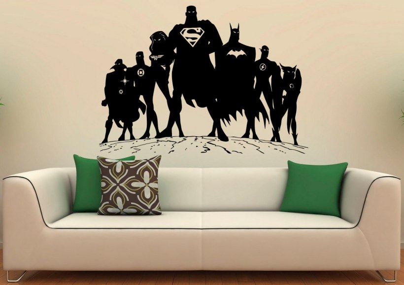 Наклейки комиксов на стену