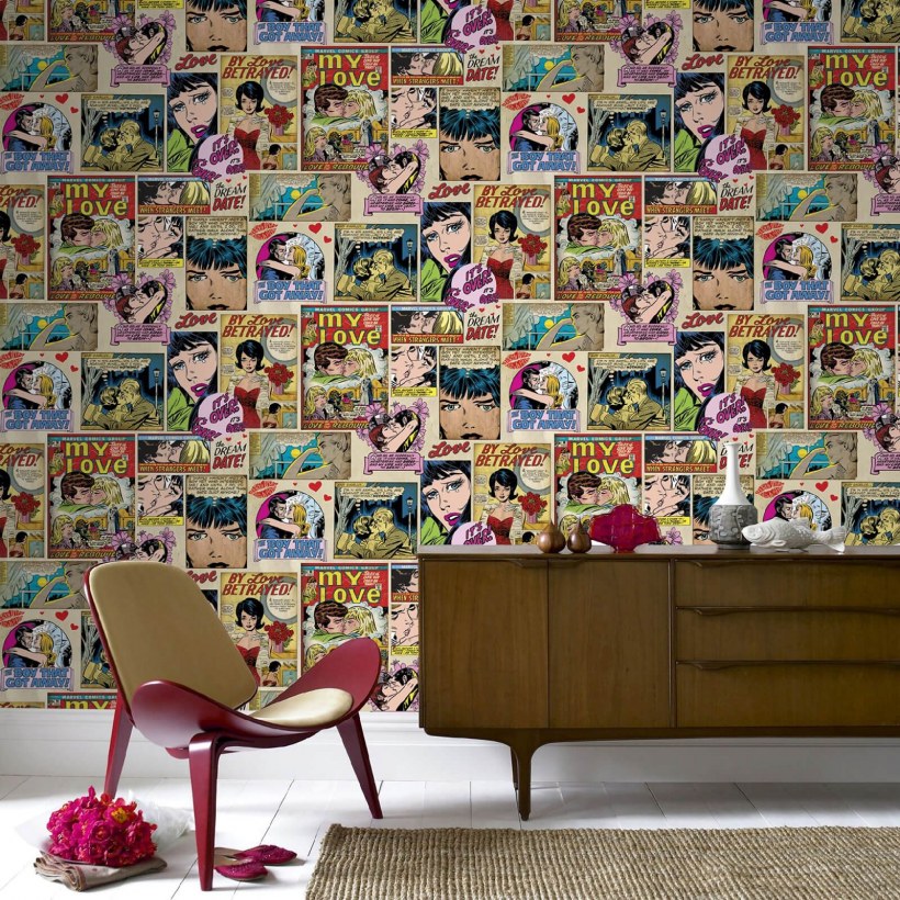 Обои комиксы на стену