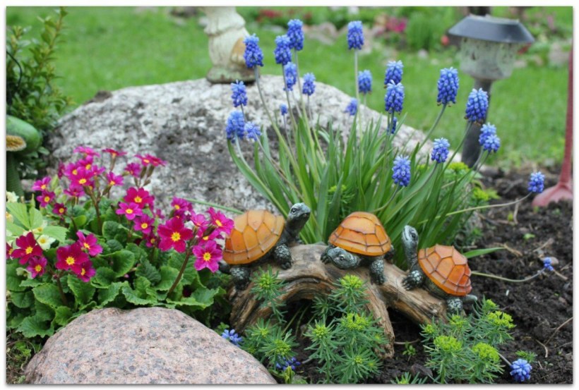 Клумба с первоцветами