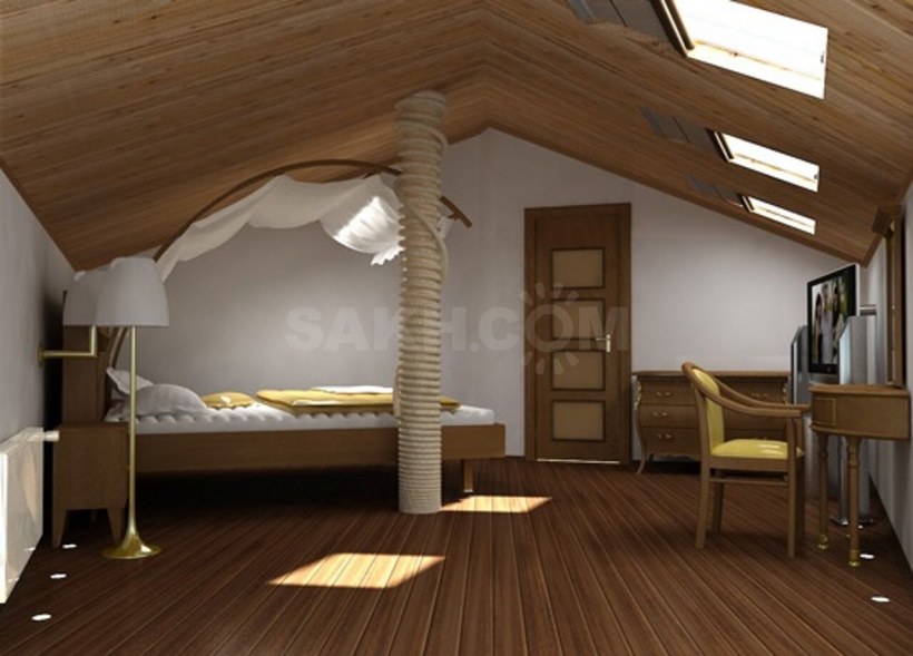 Спальня на мансардном этаже