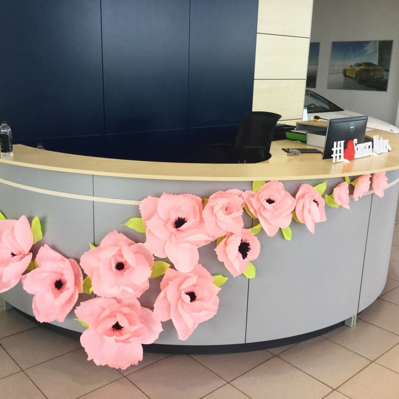 Украшение стойки ресепшн