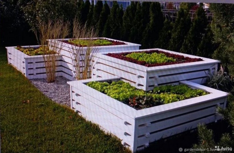 Высокие деревянные грядки
