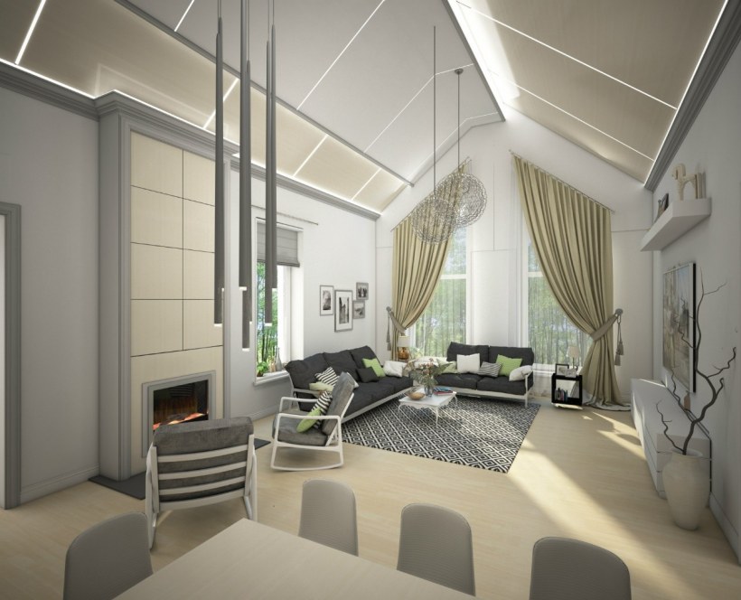 Отделка дачного домика внутри