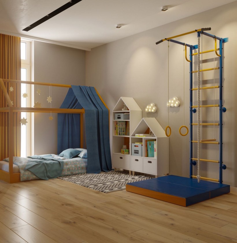 Шведская стенка babysport городок г-образный пристенный