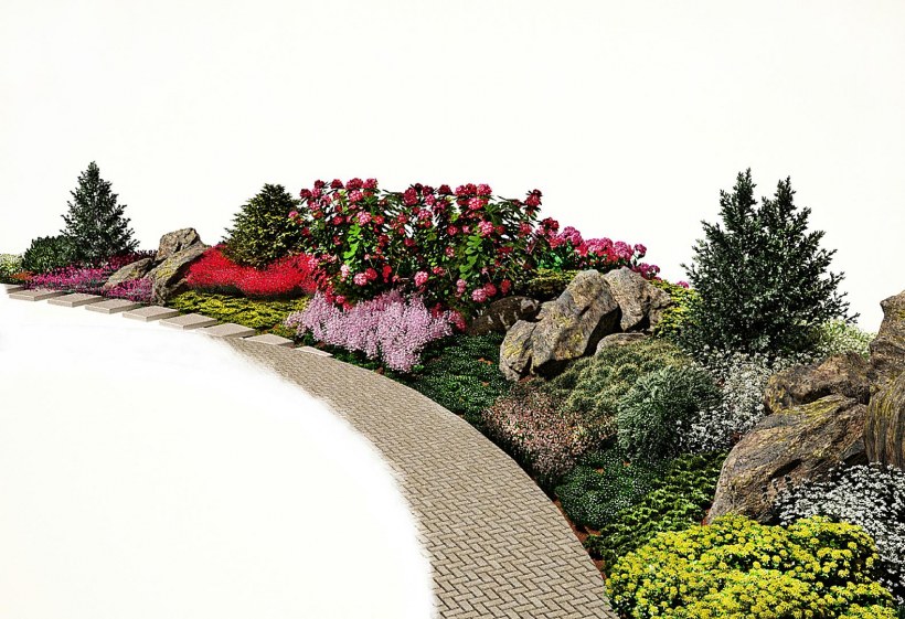 Альпийская горка из досок