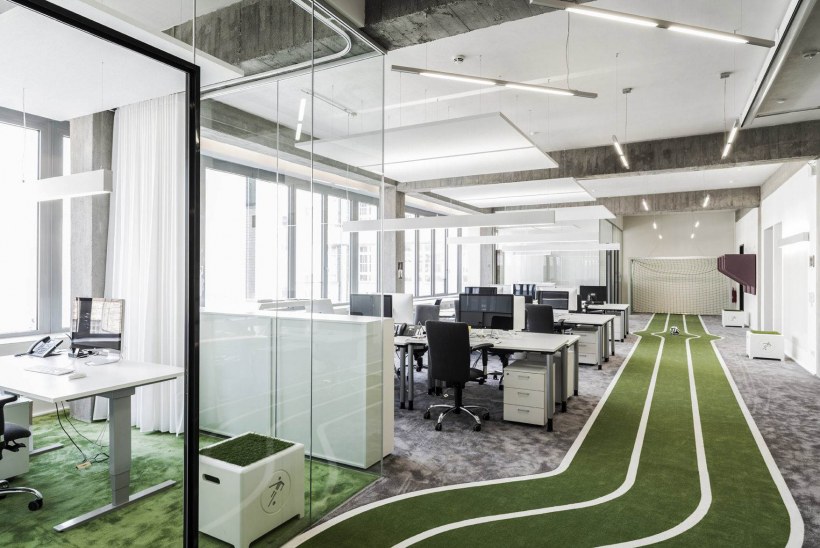 Опен Спейс офис зеленый