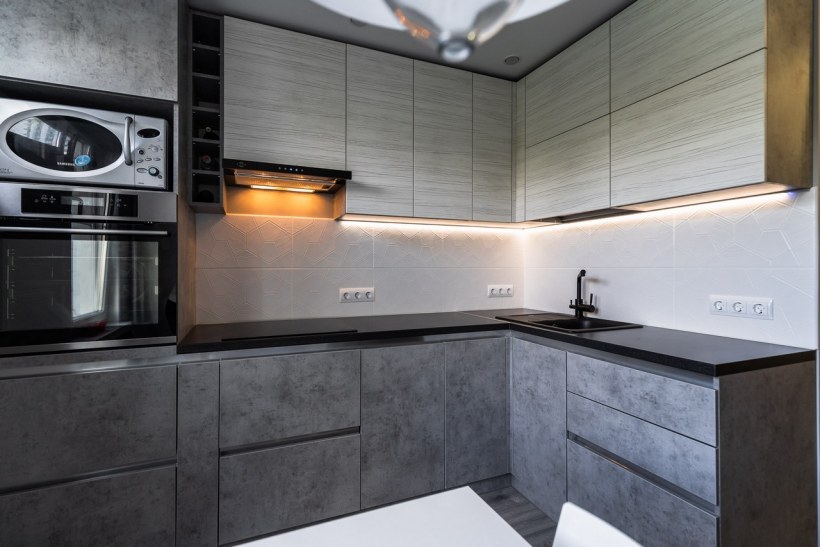 Egger бетон Чикаго темно-серый кухня