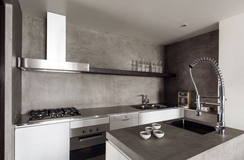 Фартук для кухни бетон