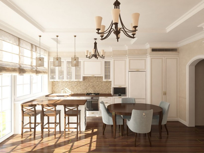 Кухня гостиная в таунхаусе