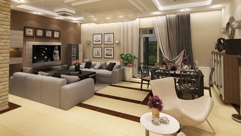 Гостиная в таунхаусе