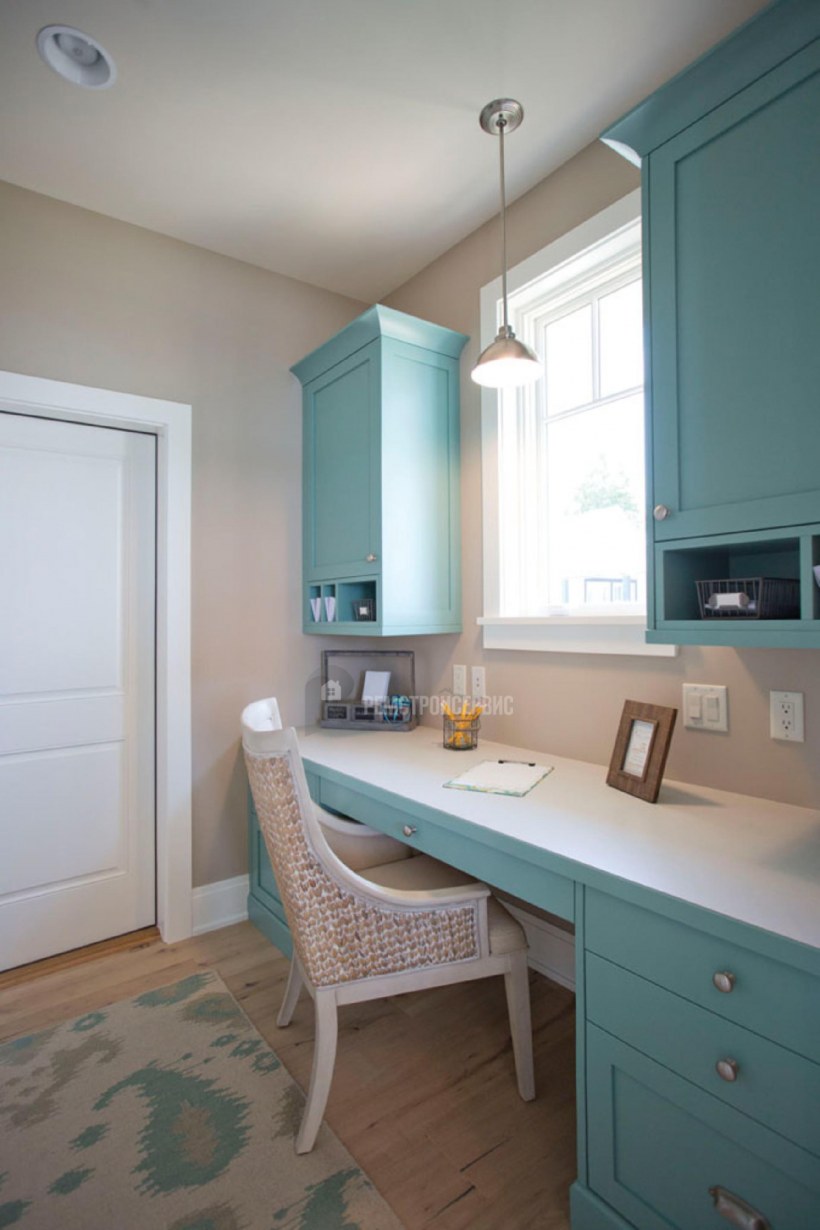 Мятный цвет в интерьере офиса