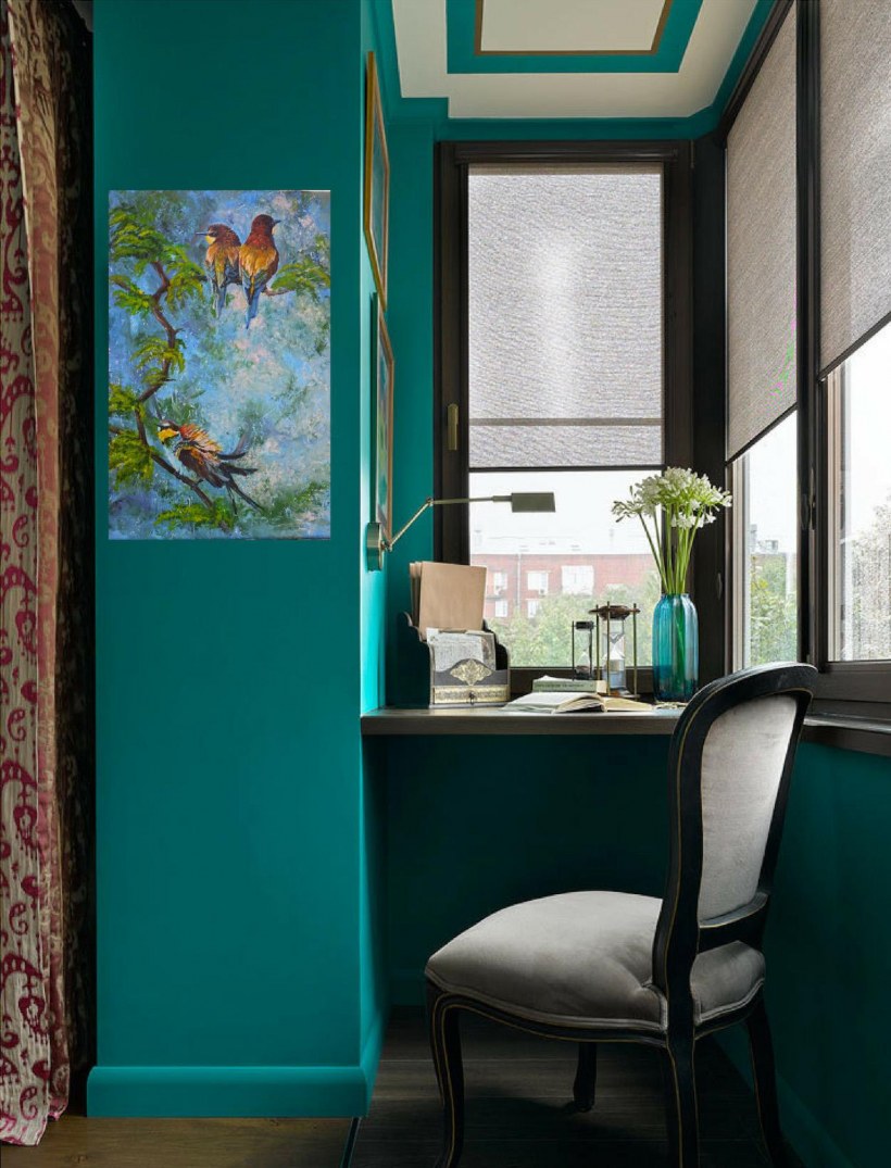 Балкон бирюзового цвета