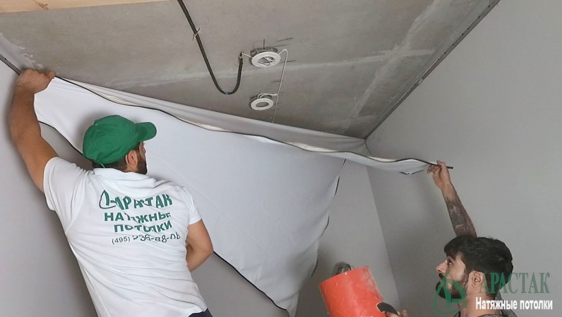 Натяжной потолок из парусины