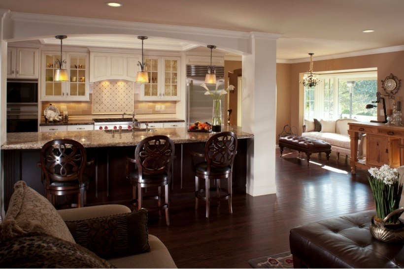 Кухни гостиные в загородном доме